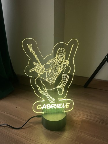 Lampada plexi spiderman con - in,