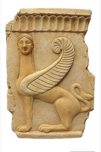 Bassorilievo fenice terracotta - bassorilievo,