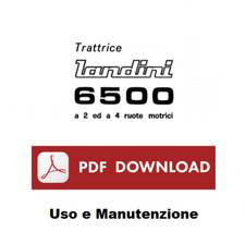 Trattore LANDINI 6500 gommato Manuale uso manutenzione Libretto istruzioni ITA