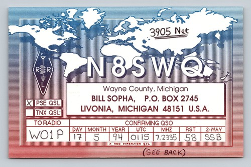 Ham radio qsl n8swq wayne - ham,