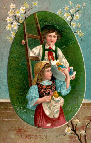 Litho pasqua bambino bambini - litho,