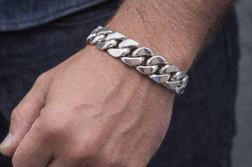 Pesante bracciale maglie in - pesante,