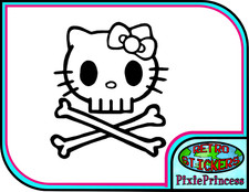 Hello Kitty Teschio F Adesivo