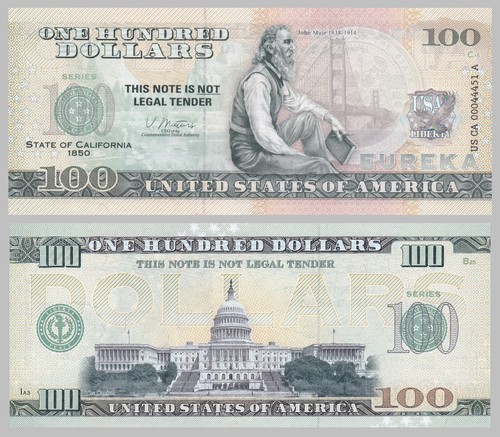 Usa 100 dollari souvenir - dollari, nota
