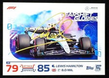 F1 CARD Topps autografo LEWIS HAMILTON Mercedes hand SIGNED gold gearshift