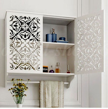 Pensile bagno bianco sospeso in legno mdf 44 x 22x h45 cm