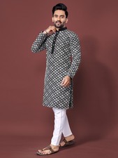 Uomo Morbida Seta Kurta Set