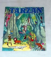 Trasferelli Calcarelli di Tarzan originale anni '70 con un scena della Giungla