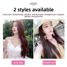 Extension Capelli Lunghi a Forma di V Colore Naturale Ondulati Ricci Capelli Uma