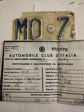 Piaggio Vespa 125 1963 Targa+Visura Radiata 