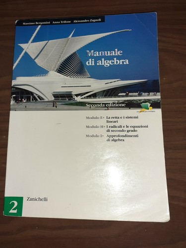 Manuale algebra zanichelli - manuale,