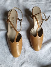 Sandali décolleté Salvatore Ferragamo, con tacco, pelle, 37,5,  vintage, buone