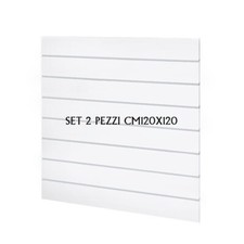 Coppia Pannello Dogato Bianco cm120x120 / Arredo Negozi / Cabine Armadio 