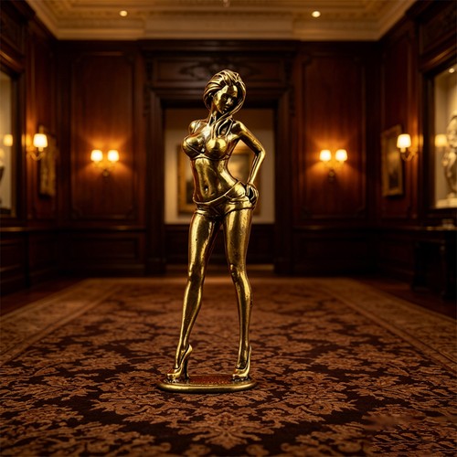 Statua femminile ottone