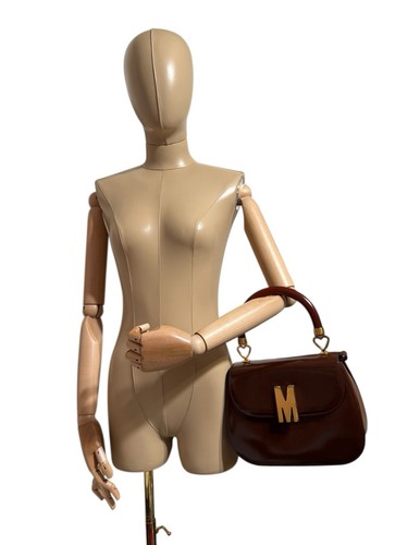 Vtg moschino brown leather - moschino, m