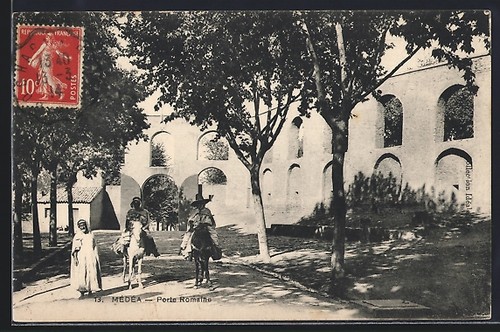 Cpa médéa porte - cpa, romaine
