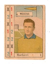 FIGURINA  CALCIATORI   VAV   1950-51   SERIE SCHEDINA MODENA BARBIERI NR 1
