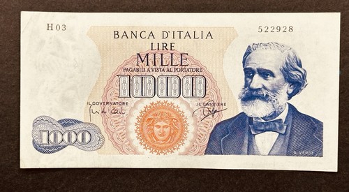 Banconota 1000 lire verdi 1º - banconota,