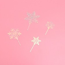  12 PCS Decorazioni Per Torta Torte Toppers Fiocco Di Neve Festive