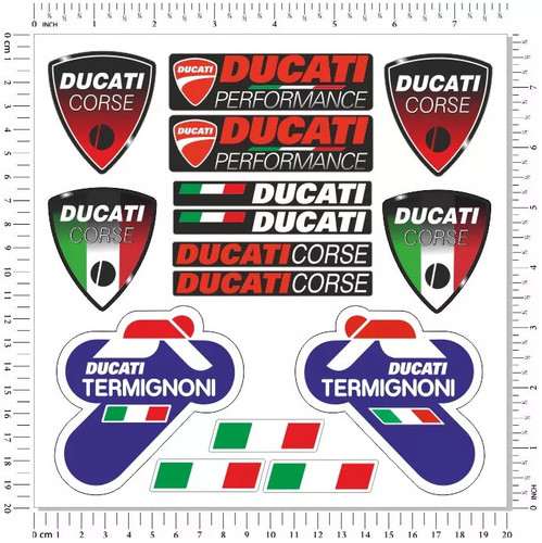 Ducati termignoni adesivi moto - ducati,