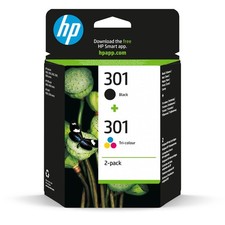 HP 301 N9J72AE Cartucce Originali HP da 355 Pagine Confezione da 2 Nero e