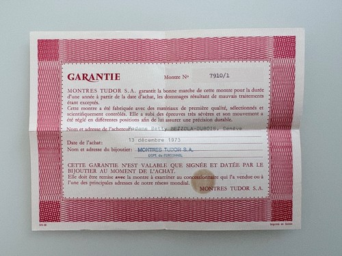 Garanzia tudor anni - tudor,