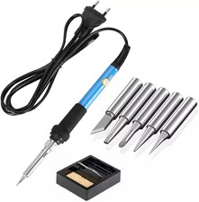 Kit Saldatore a Stagno, Saldatore Da 60 W, Temperatura Regolabile 200 °C ~ 450 °