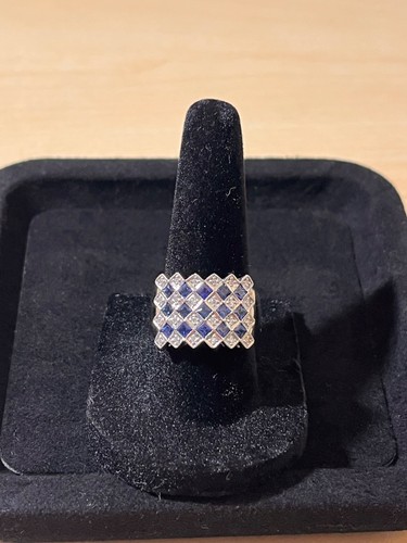 14k white gold diamond - diamond, blue