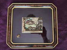 Quadro dipinto a mano con dettagli in rilievo in argento 925 