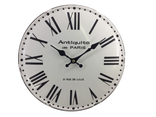 Orologio piatto latta