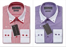 Rosso righe camicia - rosso, a