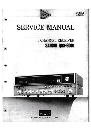 Manuale servizio per sansui - manuale,