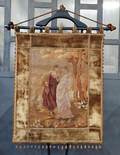 Arazzo da parete antico piccolo punto figure neoclassiche antique tapestry