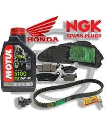 KIT/TAGLIANDO HONDA SH/125 2013 2014 2015 2016 CANDELA CINGHIA RULLI PASTIGLIE