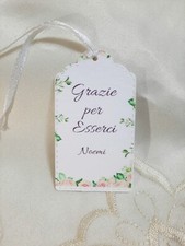Tag Segnaposto ringraziamento, bomboniere comunione, battesimo, nascita