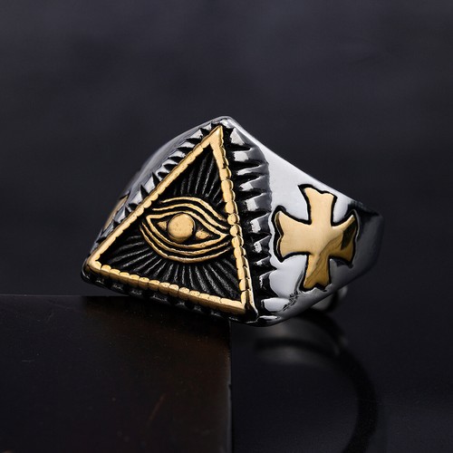Anello uomo vintage triangolo - anello,