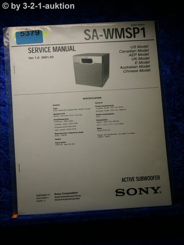 Sony manuale servizio - sony, di