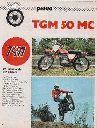 Advertising test moto tgm - test, 50