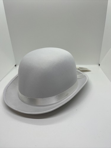 Cappello bianco bombetta - bianco,