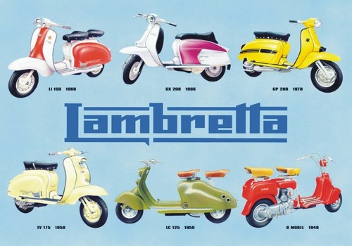 Targa vintage lambretta tutti - targa, "lambretta