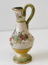 DERUTA ANFORA G.P DERUTA ITALY CERAMICA MOTIVO FLOREALE H. 14 CM.