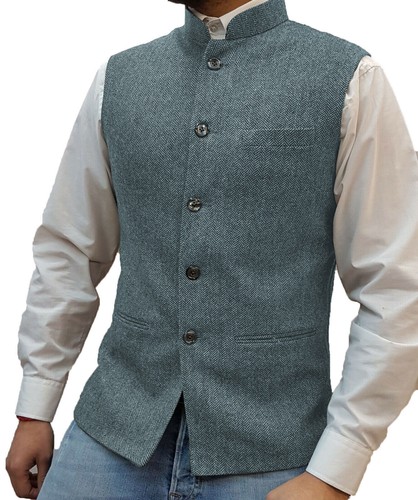 Gilet uomo tweed spina - , di