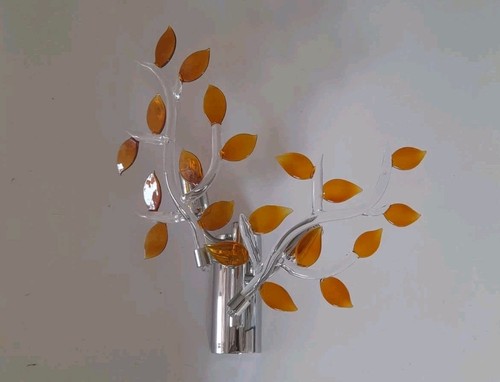 Applique con foglie - foglie, vetro