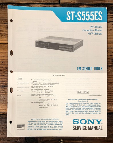 Sony s555es sintonizzatore - st-s555es,