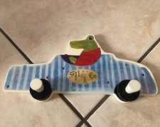 appendiabiti da parete legno usato per cameretta coccodrillo due appendini