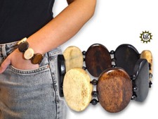 Bracciale Etnico intarsiato - Braccialetto Tribale stile vintage Africano