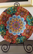 Piatto In Ceramica Dipinto A