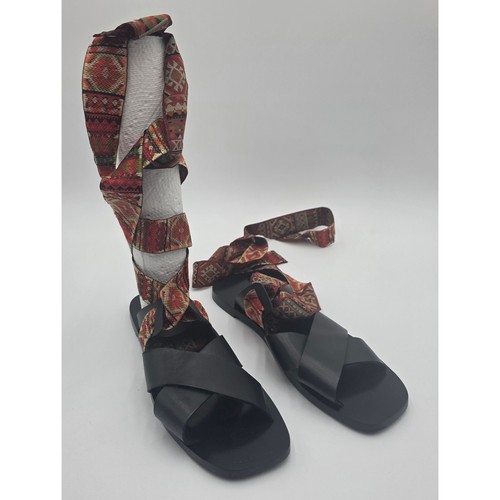 Sandali gladiatore neri zara - sandali,