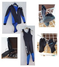 Attrezzatura completa - Muta umida 5+5mm, pinne, calzari, guanti - Coltri Sub