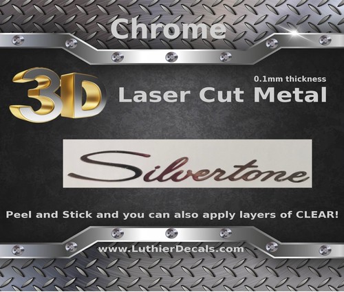 Silvertone guitar decal - silvertone, 3d